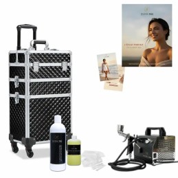Kit tanning visage professionnel Riviera Tan avec aérographe et lotion bronzante aux activateurs de mélanine