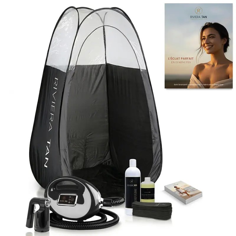 Équipement de démarrage Spray Tan Riviera Tan : turbine professionnelle et soins bronzants pour instituts de beauté