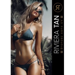 Lot de 200 flyers publicitaires pour le bronzage sans UV Riviera Tan en institut